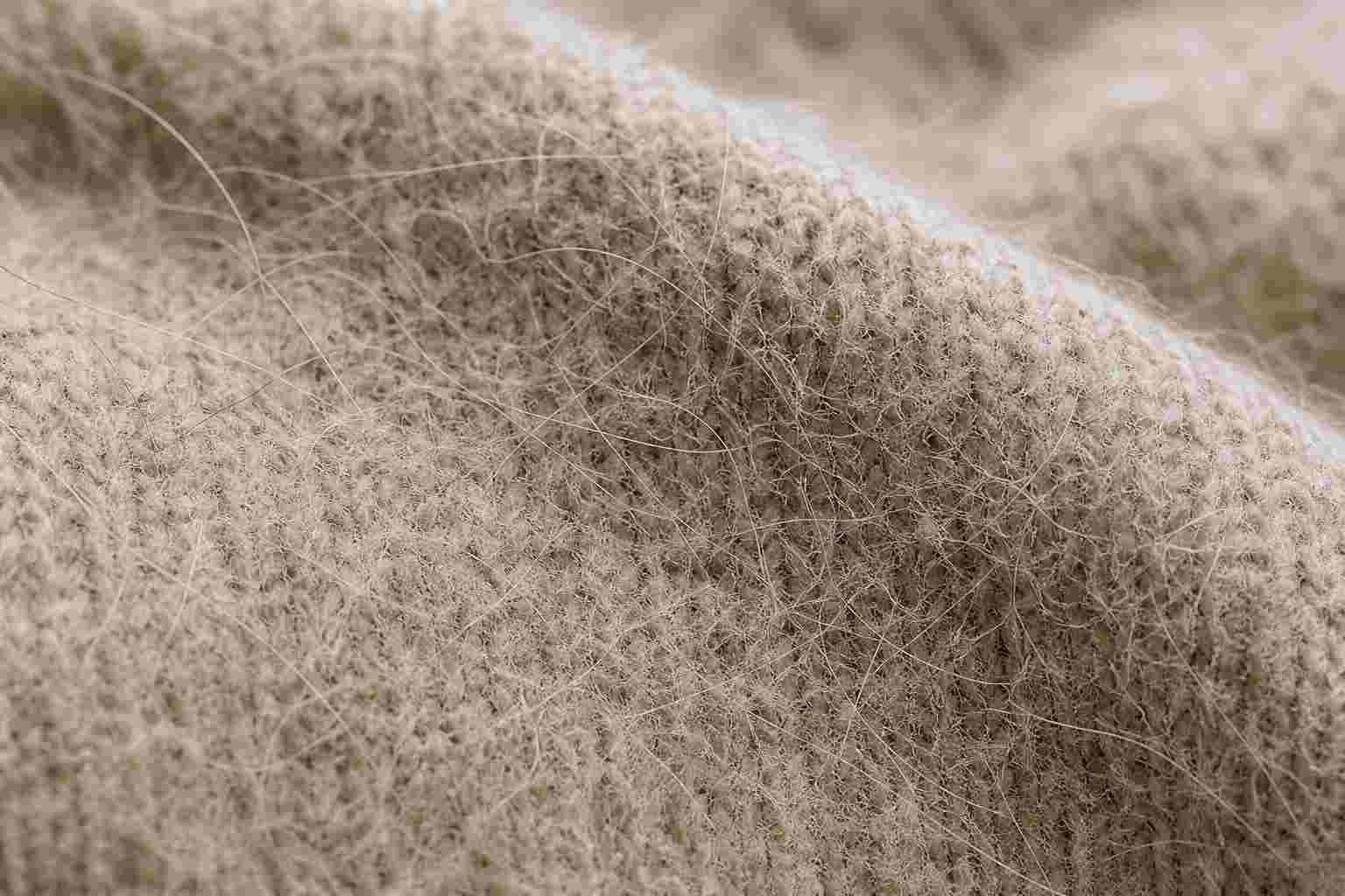 pet hair embedded in fabric before dry cleaning